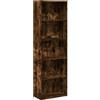 vidaXL Boekenkast 60x30x189 cm bewerkt hout gerookt eikenkleurig