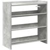 vidaXL Scarpiera Grigio Cemento 60x25x62 cm in Legno Multistrato
