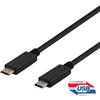 DELTACO Cavo da USB-C a USB-C, 1m, 10Gbps, 100W 5A, USB 3.1 Gen 2, E-