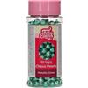 FunCakes Crispy Choco Pearls - Metallic Green, Verde - Decorazioni di Cioccolato Commestibili, Ottime per Decorare Torte, Cupcake, Biscotti e Pasticcini - Decorazione di Torte e Cupcake - 60 g