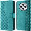 CaseGla Cover per Xiaomi Redmi 14C / A3 Pro custodia portafoglio Turchese | Blocco RFID, 3 scomparti carte, 1 tasca banconote, Chiusura magnetica, Supporto, Pelle PU flip cover per Xiaomi Poco M7/ C75
