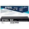 LCL Cartucce d'inchiostro Compatibile 970XL 970 XL 971XL 971 XL CN621AE CN625AE High Yield (1 Nero) Sostituzione per HP Officejet Pro X451DN X451DW X476DN X476DW X551DW X576DW X576dn MFP