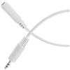 HDSupply Cavo di prolunga Aux, prolunga cavo jack da 3,00 m, jack stereo da 3,5 mm audio, cavo audio per cuffie, soundbar, TV, auto, radio, bianco