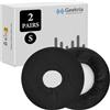 Geekria 2 paia di cuffie in tessuto lavorato a maglia, lavabili ed elastiche, protezioni per auricolari per cuffie on-ear, copertura per il sudore per caldo e comfort (S/Nero)