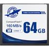 THREE COLOUR DOGFISH Dogfish Compact Flash Scheda di Memoria 64GB UDMA7 fino a 160MB/s | Scheda CF Type 1 per Fotocamera Digitale, DSLR e Fotografia Professionale