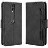 Jiajihua Custodia Compatibile con Vodafone Smart V10 VFD730 Portafoglio [Doppio slot per schede][Flip Stand][Custodia del telefono][Chiusura magnetica] Black
