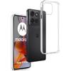 REY Cover in Gel TPU Trasparente per Motorola Moto G75 5G, Ultra Sottile 0,33 mm, Morbido Flessibile, Custodia Silicone