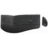 Perixx PERIDUO-614IT, Combo Ergonomico Wireless Silenzioso con Tastiera e Mouse Verticale - Poggiapolsi Regolabile - Tasti a Forbice X-Type stile Laptop - Ricaricabile - Layout IT