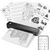 Rongta Stampante termica compatta F11B, stampante Bluetooth senza inchiostro, supporta lettere A4 e USA, viene fornito con 9 carte termiche