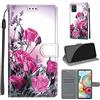 TOMYOU Cover per Samsung Galaxy A71, Rosa selvaggia | Antiurto Protettiva Portafoglio, Slot per Schede, Magnetica, Custodia in Pelle PU, Libro Flip,Funzione Stand