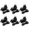 Topolenashop 6 Alimentatori Stabilizzati 12V 1A 12W con Connettore DC 5,5 x 2,1 mm - Trasformatori Compatti per Strisce LED, Telecamere, Videosorveglianza, Modem, Router e Dispositivi Compatibili