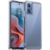 Captor Cover Trasparente per Motorola Moto G04 / G04S / G24 / E14, Custodia TPU in Silicone Flessibile Morbida e Sottile, Protezione con Bordo Rialzato per Schermo e Fotocamera