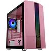 Itek Case Itek Case LIFLIG P41 - Gaming Mini Tower, mATX, 12cm ARGB fan, 2xUSB3, Side Panel Temp Glass, Pink Edition