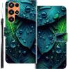 WUACYEAMING Custodia Compatibile con Oukitel C67,con Slot Carte PU Pelle Portafoglio Libro Case Antiurto Bumper Motivo Magnetica Flip Protettiva Resistente foglia