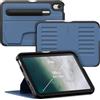 ZUGU Case Cover per iPad Mini 6/7 A17 Pro 2021/2024 [Blu Ardesia] | Custodia Protettiva Sottile - Supporto Magnetico Regolabile 7 Angoli - Porta Pencil con Ricarica Wireless - Auto Sleep/Wake