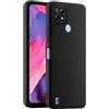 HULLIN Custodia per Telefono in Silicone Colorato, Adatta per Realme C21 (6.5) - Nero