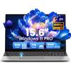 Kayoote 15.6 Computer Portatile Win 11 Pro, 8GB RAM 1TB SSD, Display 1080P FHD, Processore 3855U, Tastiera Retroilluminata, Impronta Digitale, USB3.0, 5000mAh, PC per Ufficio e Scuola
