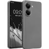 kwmobile Custodia Compatibile con Xiaomi Poco X7 PRO 5G Cover - Protezione Back Case Morbida - Silicone TPU Effetto Metallizzato Grigio Metallizzato