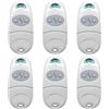 PingGoo Telecomando per Porta del Garage, PingGoo Telecomando per Apriporta del Garage Trasmettitore Portachiavi Portatile, Garage Door Remote Control per TOP 432NA/ 432EE/ 432EV/ 432 M (6, Bianco)