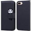 Ailisi Cover per iPhone 7 Plus/8 Plus, Black Flip Cover Cartoon Cute Panda Custodia Protettiva Caso Libro in Pelle PU con Portafoglio, Funzione Supporto, Chiusura Magnetica - Panda, Nero
