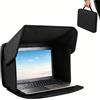 Piashow Protezione solare universale per laptop, borsa pieghevole 2 in 1 per laptop da 12-14 pollici, schermo parasole e protezione privacy per lavoro all'aperto, protezione solare portatile, copertura