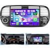 Inefala [4G+64G]Inefala Android 15 Autoradio per FIAT 500 2007－2015 con Wireless Carplay Android Auto, 7 Pollici Touchscreen Stereo Auto Bluetooth con Navi GPS WiFi RDS/FM SWC Retrocamera Mic