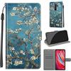 TOMYOU Cover per Xiaomi Redmi Note 8 Pro, fiore di albicocca | Antiurto Protettiva Portafoglio, Slot per Schede, Magnetica, Custodia in Pelle PU, Libro Flip,Funzione Stand