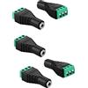 SIENOC 5 pezzi Adattatore Audio 1/8 3.5 mm Stereo Femmina > Terminal block 3 Pin per microfono, auricolare, audio video AV PC