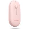 TECKNET Mouse Bluetooth Wireless, Bluetooth 5.0/3.0 Plus 2.4GHz, Mouse Silenzioso con Ricevitore USB, Comodo e Confortevole per PC/Mac/Laptop/Chromebook - Rosa
