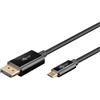 goobay Cavo USB C a DisplayPort - Connettori placcati in oro, risoluzioni Ultra HD fino a 4 K @ 60 Hz tipo C Thunderbolt 3/4 su DP compatibile con Mac Book, iPhone, Surface / 3 m / 75706