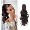 RPAEOY Coda Capelli Ricci Ondulati Clip Ponytail Extension Coda Cavallo Sintetica Naturale Accessorio Acconciatura
