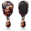 GABraden Mini spazzola per capelli, graziosa spazzola districante da viaggio, setole morbide per una rimozione senza sforzo dei nodi, spazzola districante (fiori colorati)