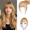 Swy Hair Extension per capelli con clip, 100% capelli umani, da donna, per uso quotidiano (biondo cenere A, Wispy Bangs)