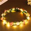 Zoestar Corona con fiori a LED, fascia per capelli luminosa, fascia per capelli da sposa, accessorio per capelli per feste e festival, per donne e ragazze