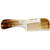 BARTHA Pettine in vero corno naturale, fatto a mano, antistatico, delicato sui capelli, pettine naturale di alta qualità per uomo e donna (pettine in corno con manico da 18 cm)