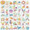 Qpout 96PCS Tatuaggi Temporanei Glitter Hibiscus, Tatuaggi Finti Fiore delle Hawaii per Decorazioni di Feste Aloha, Estate, Spiaggia, Luau, Ottimi per Bomboniere di Feste Hawaiane