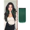 FESHFEN Extension Capelli Polaris Clip Sintetici Colorati Posticci Donna | Estensioni Capelli Colorate 50 cm 1pz 4 Clips, Resistente al Calore, Facili da Applicare, DIY per Festa Cosplay Carnevale