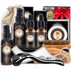 XIKEZAN Kit Barba Uomo,Regalo Uomo Set Barba con Shampoo Barba,Balsamo per Barba,Balsamo Barba,Olio Barba,Rullo,Modello,Pettine,Spazzola,Forbici,Regali Natale Lui Papa Fidanzato (16 ml (Confezione da 10))