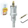 YOKOCUT Sega a tazza in carburo da 2,5 cm, con punta da trapano in carburo, sega a tazza TCT per acciaio inossidabile, metallo, ferro, rame, ottone, plastica, legno