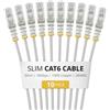 StarTech Cavo Ethernet CAT6 Slim da 50 cm Grigio, Confezione da 10, Snagless RJ45 LSZH, Cavo Patch di Rete Sottile 28AWG in Rame Puro