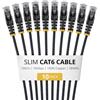 StarTech Cavo Ethernet CAT6 Slim da 1 m Nero, Confezione da 10, Snagless RJ45 LSZH, Cavo Patch di Rete Sottile 28AWG in Rame Puro