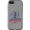 Mystic Lilian Custodia per iPhone SE (2020) / 7/8 semplice, san francisco, californiano, orizzonte, dorato,