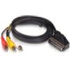 Philips SWV 2255 W/10 Cavo Scart Audio/Video (3x Cinch) 1,5m, colore: Nero