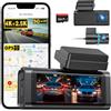 Beferich 4K+2.5K Dash Cam Anteriore/Posteriore Doppio Canale - GPS+WiFi 5.8GHz, Schermo IPS 3.16", Sensore G, Visione Notturna, Controllo APP, Carta 64GB Inclusa