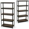 EASYmaxx Set di 2 scaffali industriali, 180 x 90 x 40 cm | Libreria con portata di 875 kg | Scaffalatura - 175 kg | Scaffalatura - 5 ripiani regolabili per un maggiore ordine in soggiorno, cucina