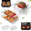 Dictien Griglia in Acciaio Inox per Friggitrice ad Aria Doppia Zona 7,6L-10,4L
