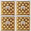 Chocolate Ferrero Rocher Hazelnut & Milk Chocolate - Palline da pasticceria T24, confezione da 24 (4 confezioni)