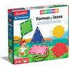 Clementoni- Montessori Forme e Lacci, Gioco educativo geometria, Giocattolo in spagnolo a partire da 3 anni (55450)
