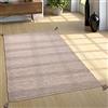 Paco Home Tappeto da soggiorno naturale con frange, kelim moderno intessuto a mano, 100% cotone, Dimensione:120x170 cm, Colore:Beige