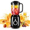 Bear Frullatore da appoggio 500W professionale con frullatore da 1200ML per frullati e frullati, 3 velocità per frullare ghiaccio, purea e frutta congelata con pulizia autonoma